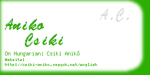 aniko csiki business card
